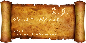 Kövér József névjegykártya